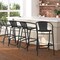 Merrick Lane Lille Set of Four Restaurant Style Barstool with PE Rattan Seat for Indoor/Outdoor Use